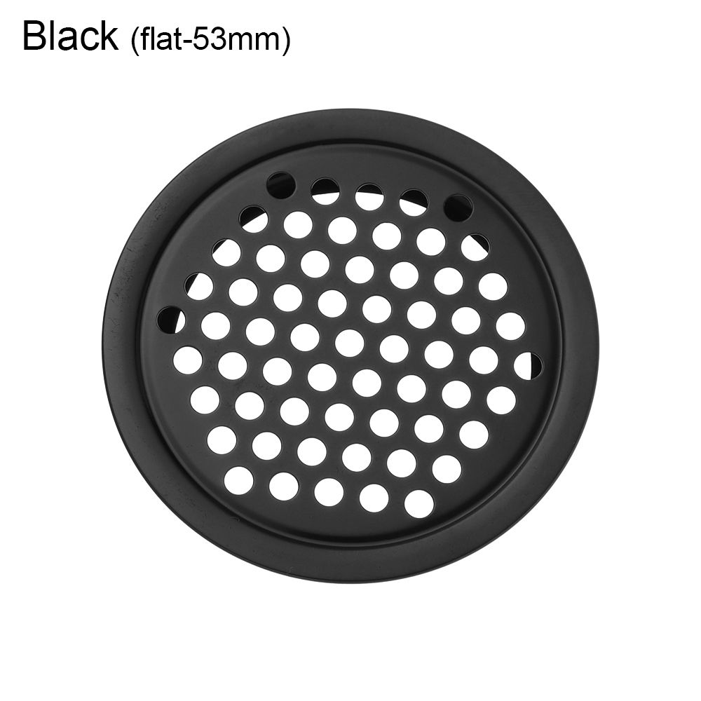 Œillet pour chaussures de placard, accessoires de garde-robe, couvercle de ventilation en acier inoxydable, décoration de Grille de ventilateur, ornements de trous: black-flat-53mm