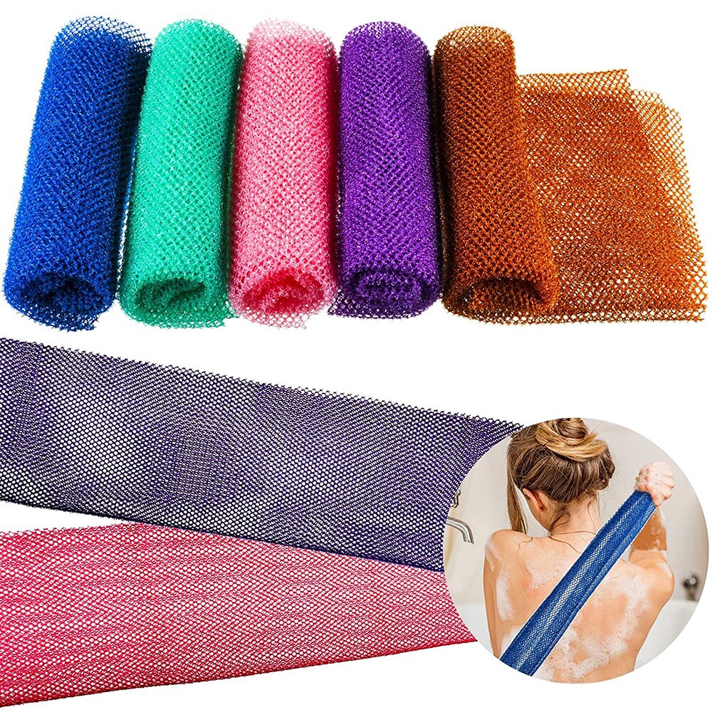 Esponja de Red Africana de 30x80cm, malla exfoliante Africana para el cuerpo, Red de lavado, paño de baño largo, ducha, 1 unidad