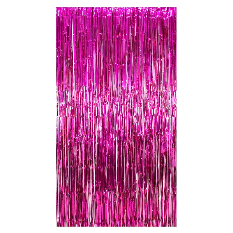 1*2M oro rosa papel oropel flecos cortina Fondo boda decoración cumpleaños cortina de cabina de la foto de decoración de la pared: Y08