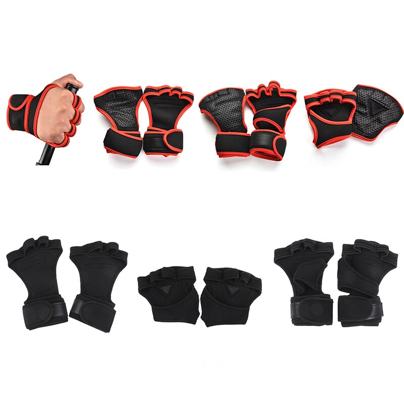 1 paar gewichthefhandschoenen voor dames heren fitness sport bodybuilding gymnastiek handgrepen gym handpalmbeschermer handschoenen