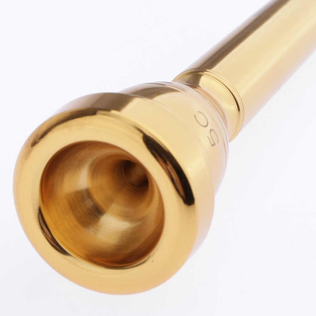 Boquilla de trompeta chapada en oro para Yamaha Bach accesorios de instrumentos musicales de repuesto (5C)