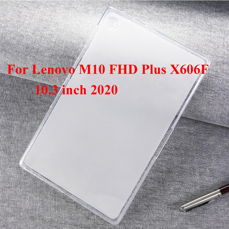 Hoesje voor lenovo tab  m10 fhd plus 10.3 tb-x606f tb -x606x 10.3 inch smart cover funda voor lenovo tab  m10 plus cover + film + pen: Tpu