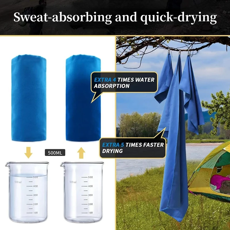 1 PC Sport Microfiber Sneldrogende Zakhanddoek Draagbare Ultralight Absorberende Handdoek Voor Zwembad Gym Fitness Yoga Strandlaken