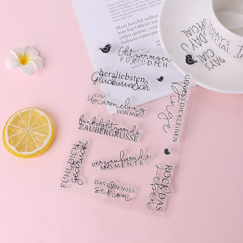 Alphabet DIY Silicone Clear Stamp Cling Seal Scrapbook Embossing Album ...