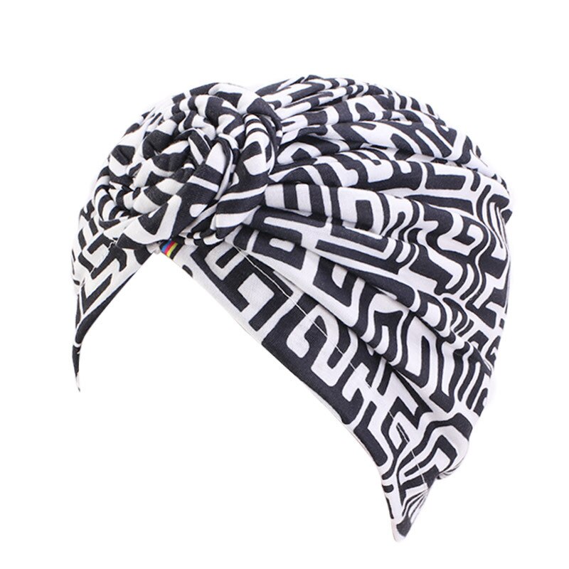 Turban à motifs africains pour femmes, couvre-chef musulman, bandana, accessoires de coiffure: Type 1