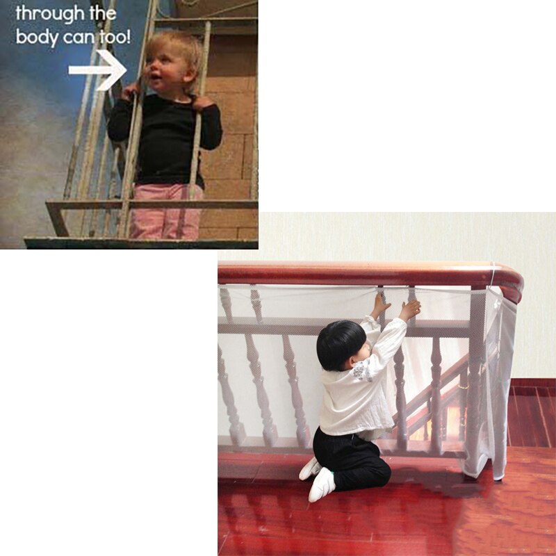 Kid Stair Safety Protection Net Baby Balcony Fence Stair Stairway Rail Thicken Doorway Mesh Child Security Net Gate 300*80cm