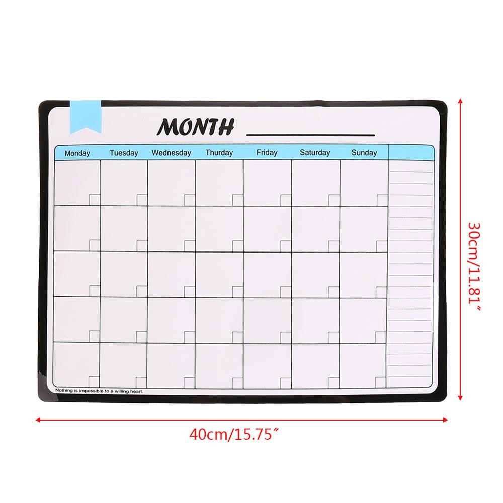 Maandelijkse Planner Zachte Magnetische Whiteboard Magneten Tekening Bericht Memo Pad Kalender