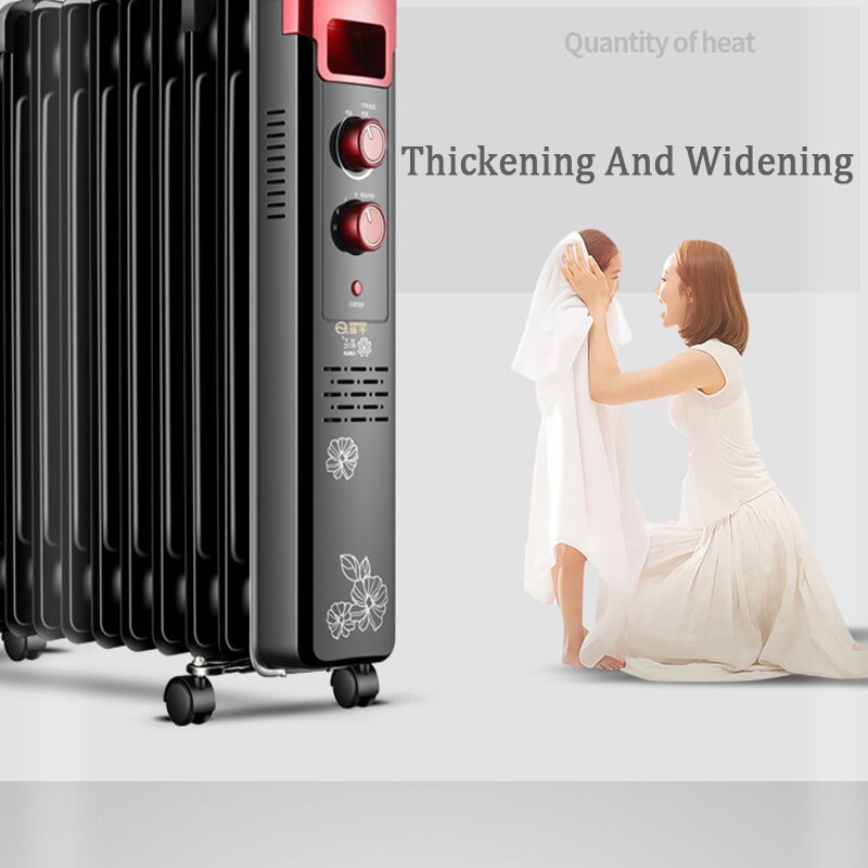 1500W Household Electric Oil Heater 9 Piece Speed Electric Heating Plate Constant Temperature Heating Heater