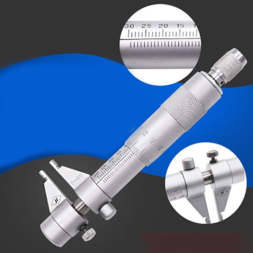 1 PC Precise Inside Micrometer 5-30mm Inner Diameter Micrometer 0.01mm Accurate Gauge Stainless Steel Spiral Micrometers