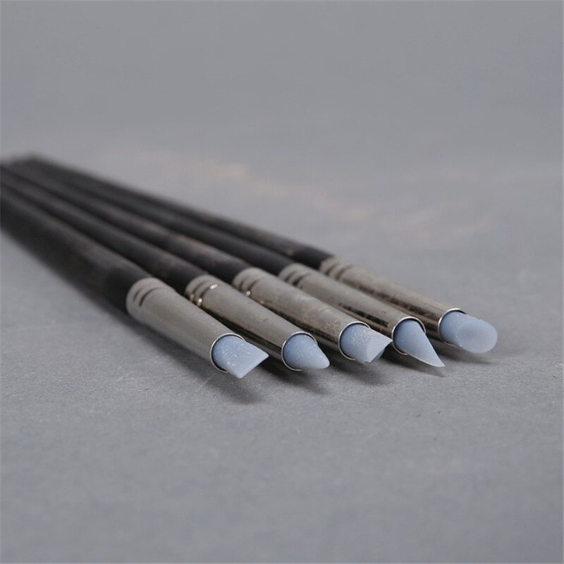 5 Pcs Nail Art Pen Brushes Soft Silicone Clay Carving Craft Supplies Pottery Sculpture UV Gel Building Clay Pencil DIY Tools