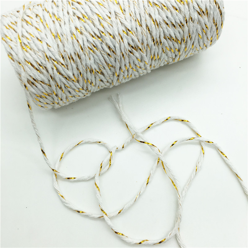 100 m/roll Kleurrijke DIY 2ply Bakers Roze String Katoenen Koorden Touw voor Home Decor Handgemaakte Kerst Cadeau Verpakking ambachtelijke Projecten