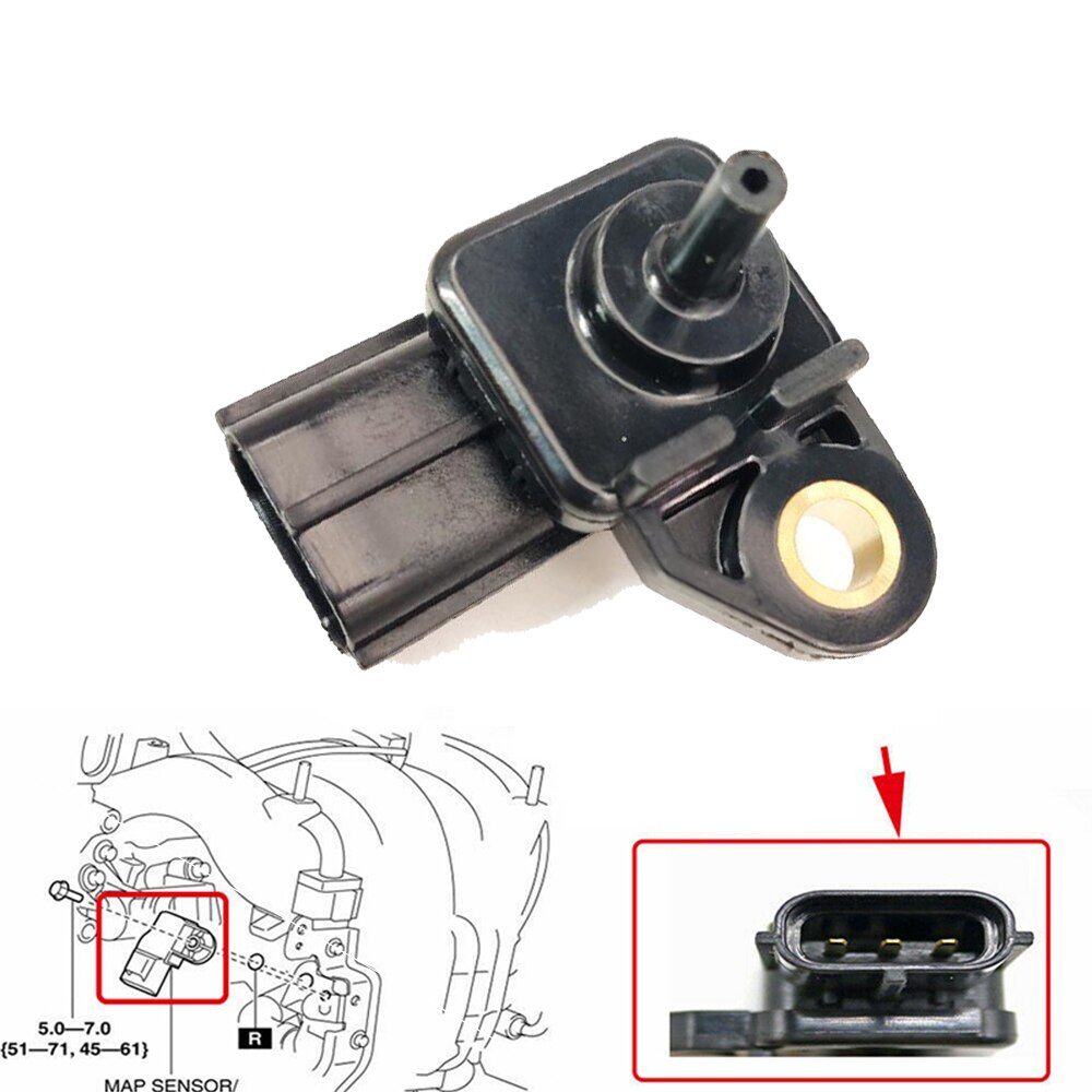 Manifold Absolute Intake Pressure Sensor Map E1T10372 For Mazda 3 6 626 Protege 5 MX-5 RX-8 E1T10371 KL47-18-211