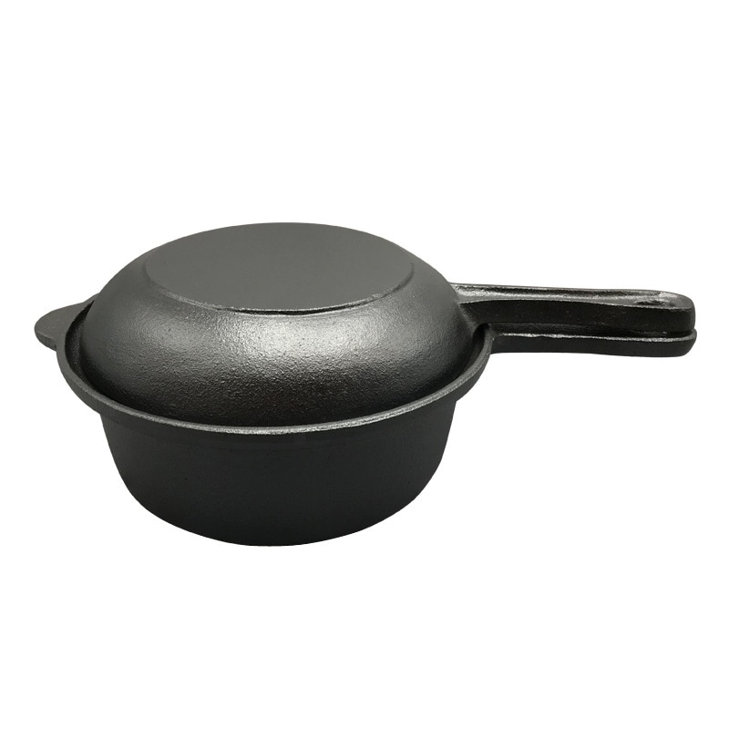 Gietijzer Melk Pan Dual Purpose Pan Pan Ongecoat Soeppan Inductie Fornuis Gasfornuis Universele