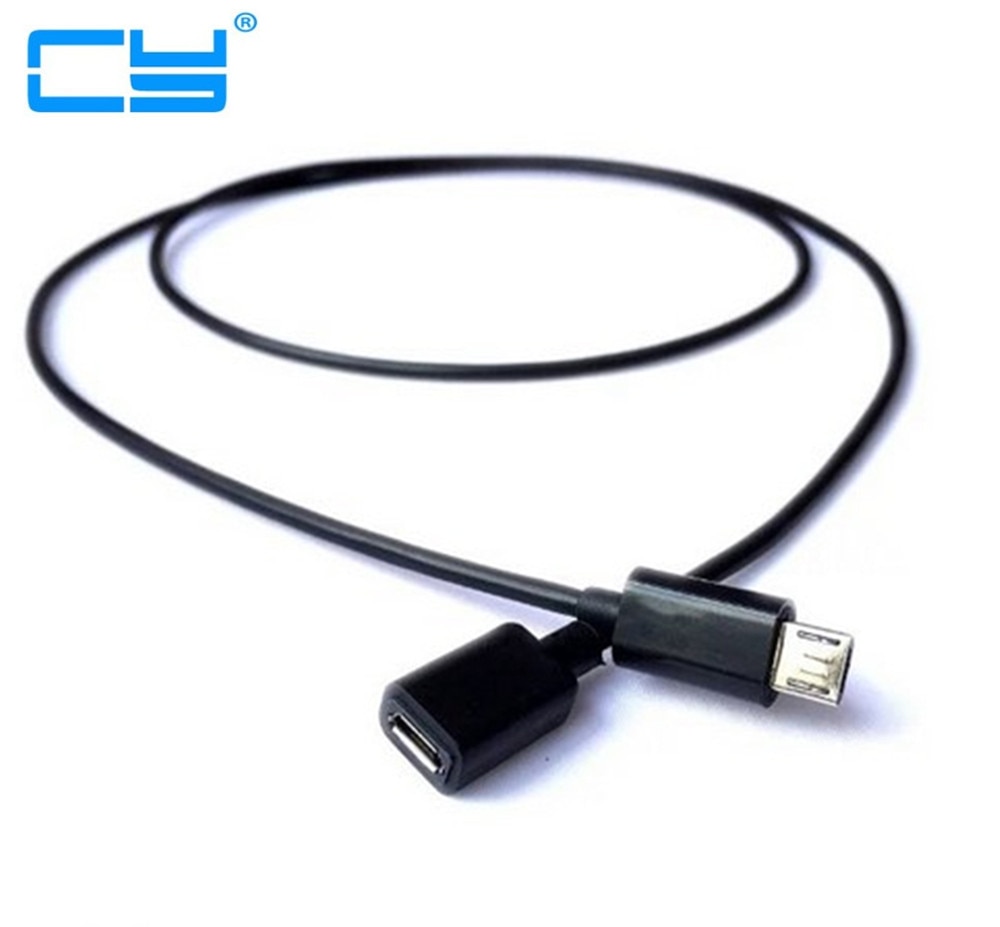 Długa wtyczka wysokiej jakości 1m Micro USB 2.0 B 5pin męski na żeński M/F rozszerzenie ładowania ładowarka danych przedłużacz ołowiu 0.1m do 2m