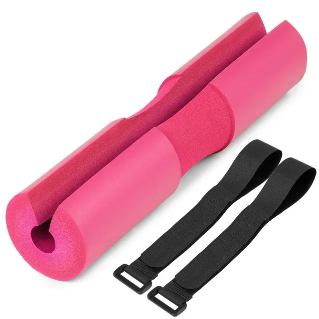 Gewichtheffen Barbell Pad Fitness voor nek Schouders Ondersteuning Pull Up Heuptraining Antislip Bodybuilding Gymapparatuur Workout: Roze