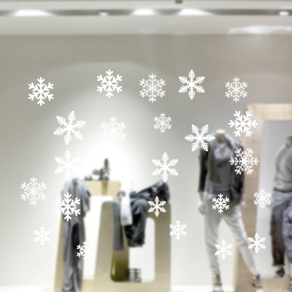 Jul fönster glas hängande dekoration klistermärken köpcentrum dekoration snöflinga väggdekaler amj 301