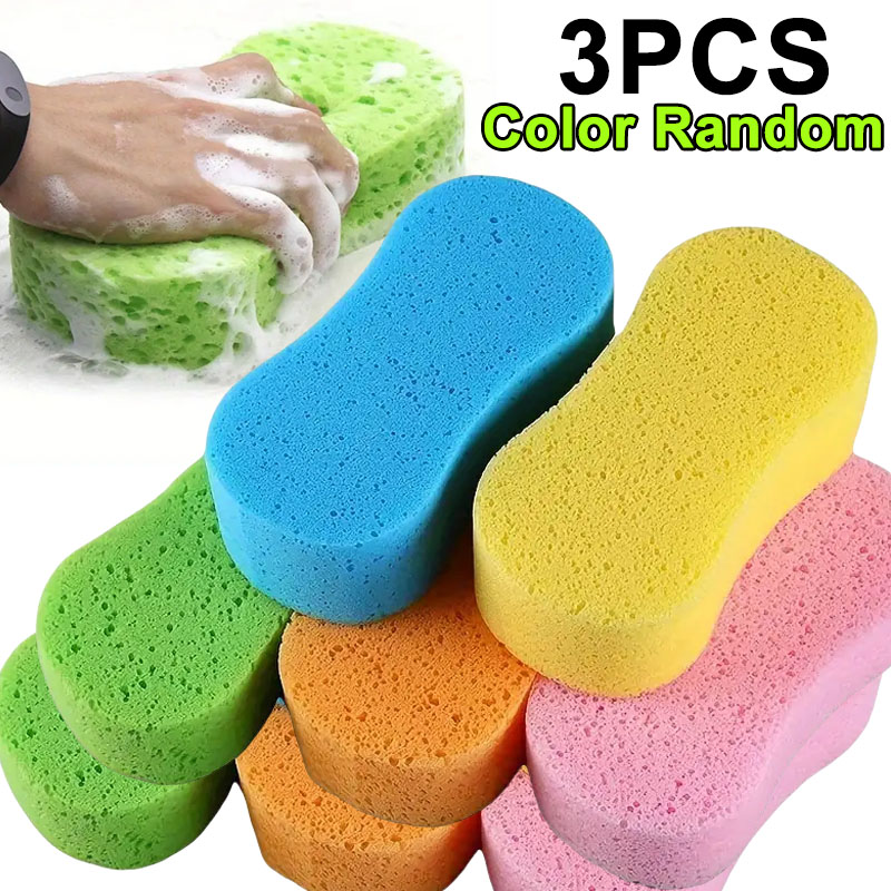Car Wash Sponge Honeycomb Large Sponges High-density Car Washing Sponge Block Auto Detailing Foam Cleaning Tools Car Accessories: Blue