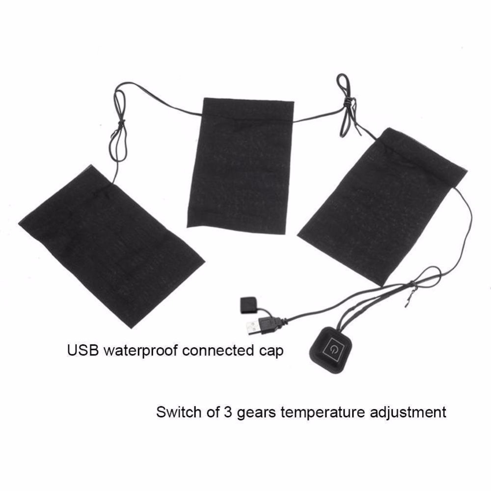 Usb elektrisk tøjvarmerark 5v kæledyrsvarmepude med 3 gear justerbar temperatur vinteropvarmet tøjpude: Default Title