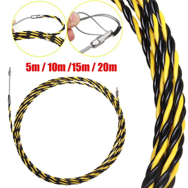 Electrical Wire Threader 5/10/15/20M Electrician Threading Device Wire Cable Running Puller Lead Construction Tools Set