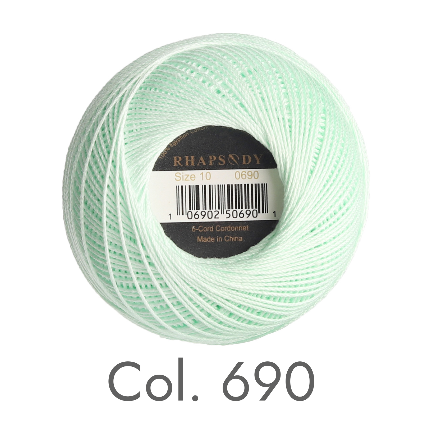 Rhapsodie Häkelgarn, verschiedene Farben, Größe 10, betroffen, 100 % reine ägyptische Baumwolle, mehrfarbig, 10 bunte Farben, 122 Meter: violett