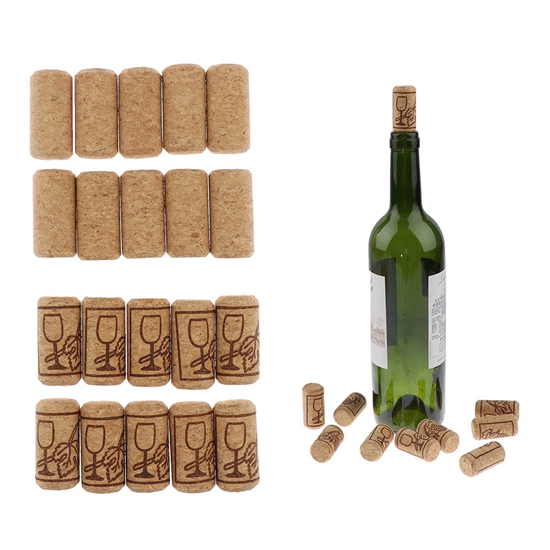 10 pièces/ensemble nouveaux bouchons de vin bouchons en bois droits bouchon de bouteille barre outils de cuisine