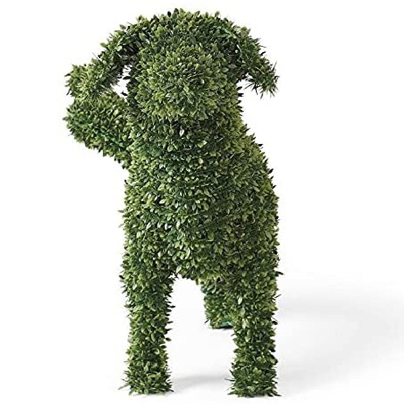Sculpture topiaire de chien pierreries, décoration de jardin pour animaux de compagnie