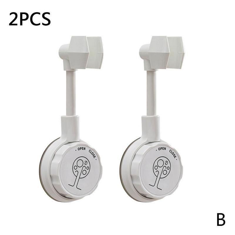 Adjustable Shower Bracket Suction Cup Shower Holder 360 Bathroom Universal Nozzle Stand Base Rotation Punch-free Bracket S0C2: B