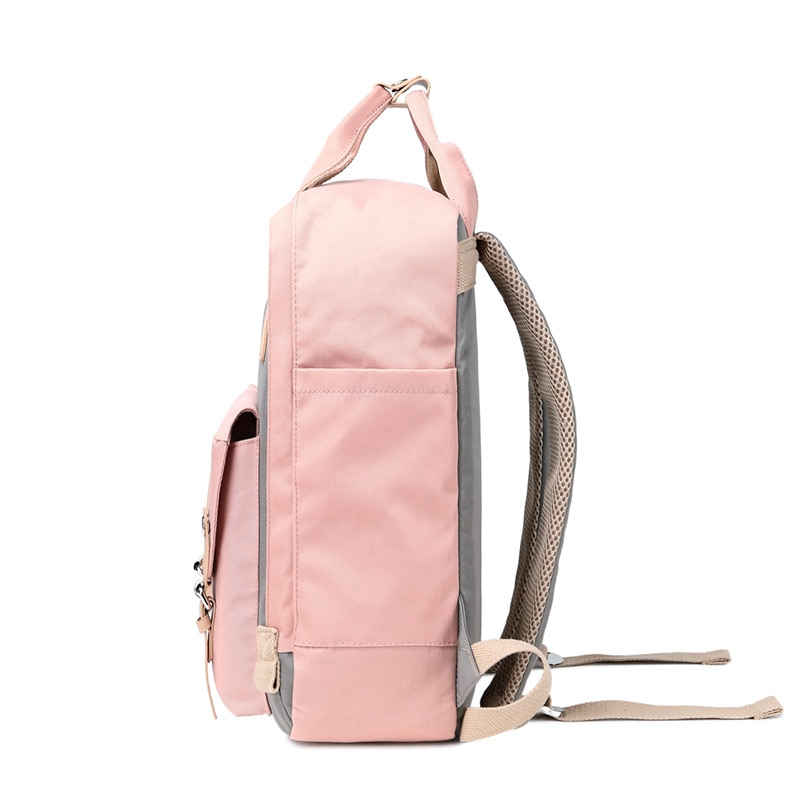 Travel bag solid color Oxford waterproof backpack women's high-capacity school bag women canvas retro laptop backpacks