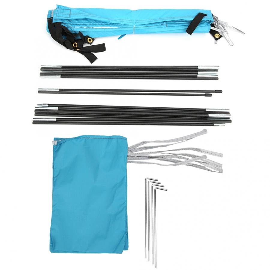 Sommar sandstrand markis silverbeläggning dubbel fällbar portabel utomhus solskydd praktisk anti-uv sandstrand tält markis