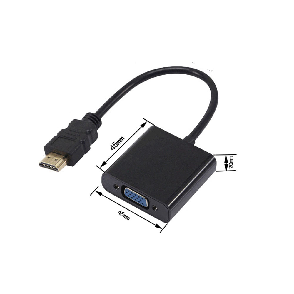 Nuovo adattatore convertitore video VGA compatibile HDMI maschio a VGA RGB femmina Cavo compatibile HDMI tenere sotto controllo HDTV per PC TV scatola