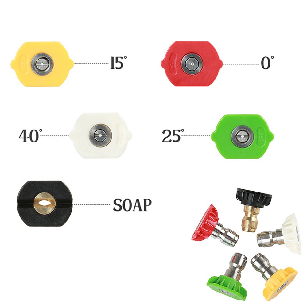 Högtryckstvättmunstycken biltvättare mässingskontakt  m22 hanadapter 1/4 " honanslutningsadaptrar