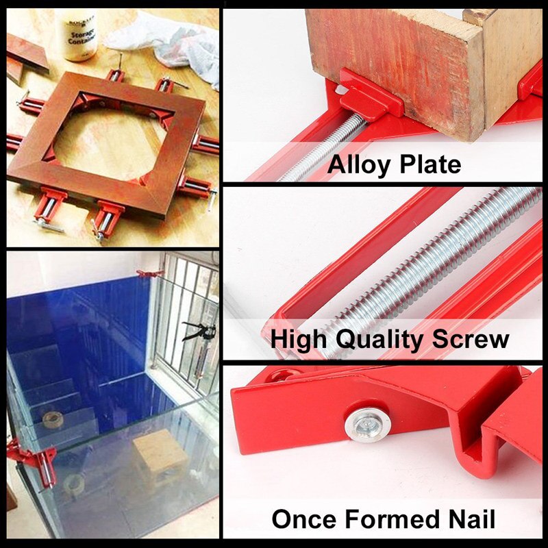 Corner Clamps 3inch 2pcs 90 Degree Right Angle Clamp Mitre Clamp for Wood Working Metal DIY Glass Picture Framing Jig, Quick G