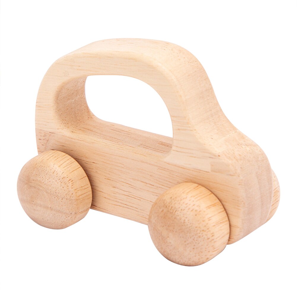 Montessori Toys Wooden Toys Wood Car Blocks Children Automobile Vehicles Car Model Baby Hand Catching Grip Toys Kids Educational: F