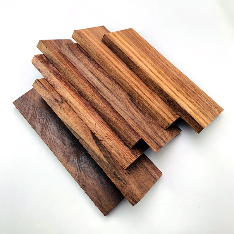 2 Stuks Diy Handvat Materiaal Indonesische Zwart Zuur Hout, Natuurlijke, Mes Handvat Patch Materiaal 120x40x8mm