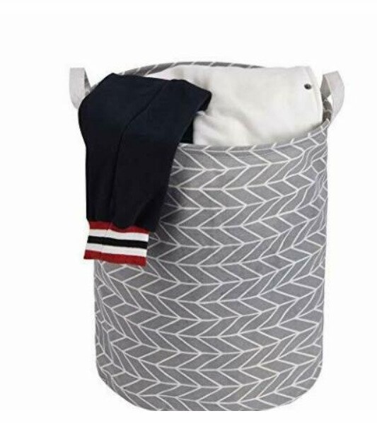 1x bomuldsfoldning geometri snavset tøj legetøj opbevaring spand snavset vasketøjskurv tøjorganisation
