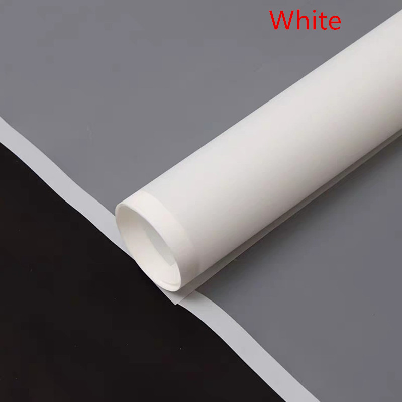 20 stks/pak Half Transparant Bloem Inpakpapier Koreaanse Stijl Slijprand Rose Verpakking Bloemist Boeket Inpakmateriaal: Pure White