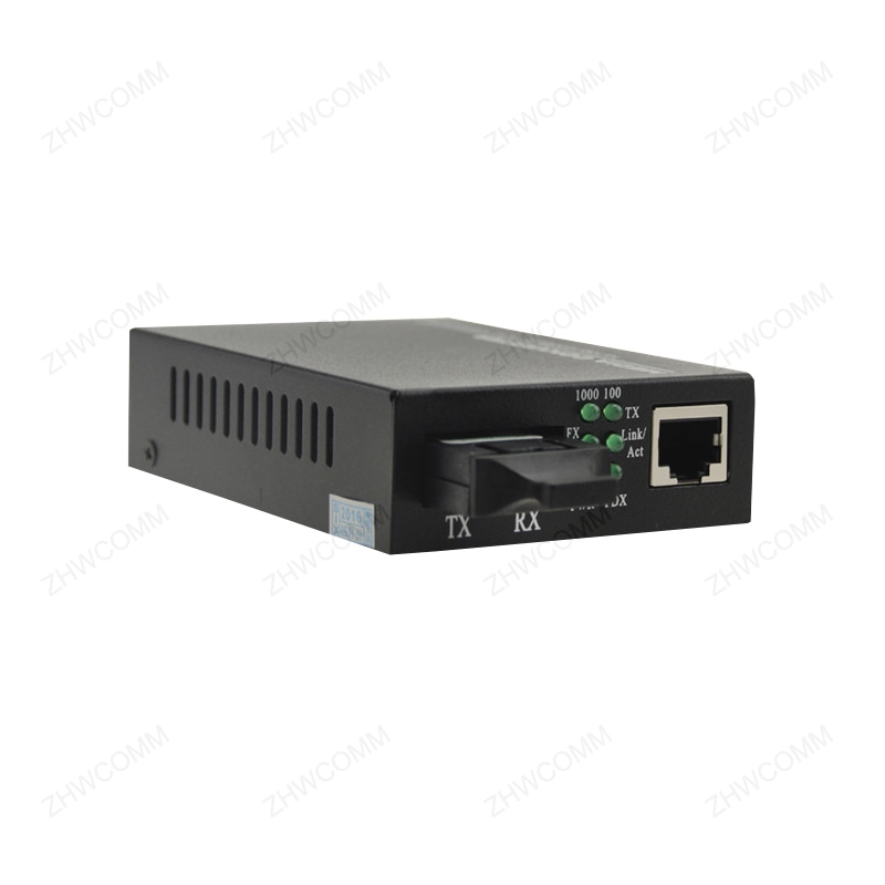 1pair 10/100/1000M Singlemode Dual Fiber Media Converter 20KM Fiber optic media converter 1-port RJ45 sc connector