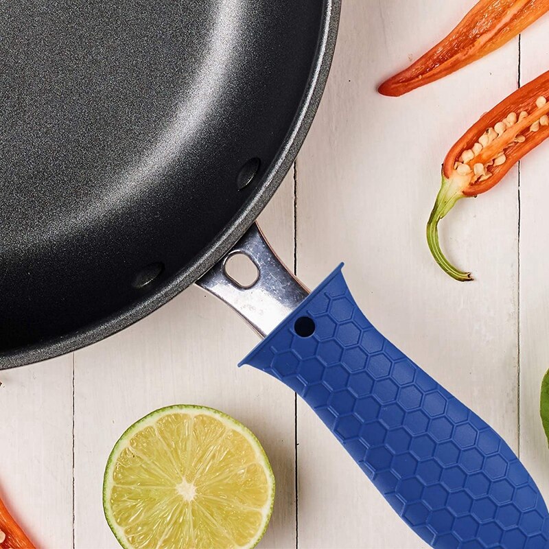 Siliconen Handvat Houder Voor Gietijzer 4 Pack Pot Handvat Mouw Non Slip Rubber Cover Set Voor Koekenpan Koekenpan pan