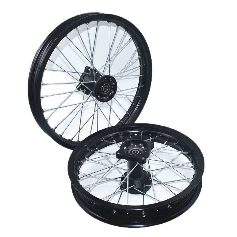 1.60-17 inch Front 1.85-14 inch Rear Rims Aluminum Alloy Wheel Rims Black Hub For KLX CRF Kayo BSE Dirt Pit Bike Motorcycle