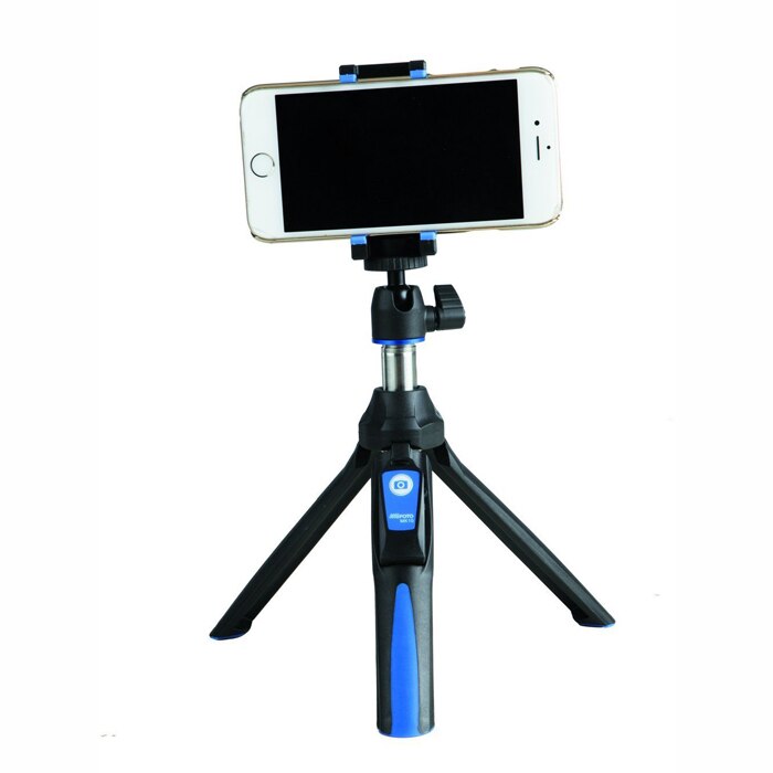 Benro MK10 Handheld & Statief Combo Selfie Stick Met Bluetooth Remote & Gopro Adapter Voor Iphone 7 8 Plus X samsung S10 Huawei Gopro: Blue