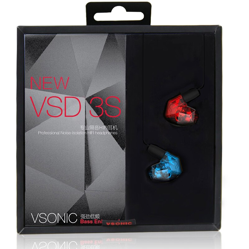 VSONIC VSD3S High Fidelity Professionele Stereo Inner-Ear Oordopjes HIFI