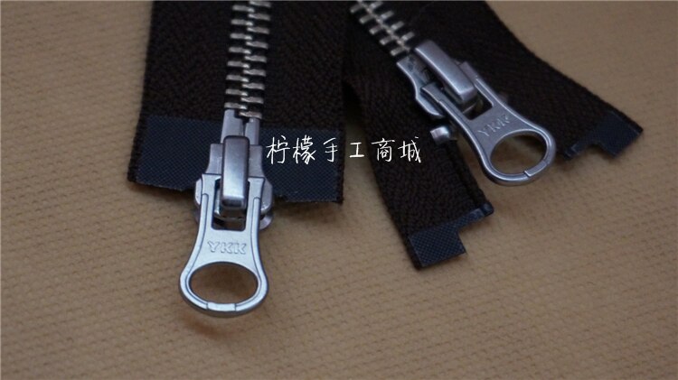 YKK-cárdigan con cremallera de metal, abrigo de café, prenda de plumón de 60-120cm, doble apertura, de cobre y níquel, 5 unidades