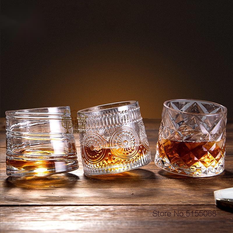 Copa de Whisky giratoria superior, juguetes de vaso, rocas de Whisky, Brandy, Snifter, copa de vino, girasol, artefacto de alivio de presión, vaso de cerveza divertido
