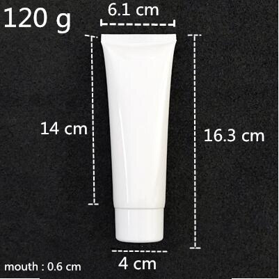 100 pcs Trasporto Libero 50 100 120 150 200 g Bianco Imballaggio di plastica Tubo Bottiglia di Vibrazione Tappo di Gel crema lozione contenitore vuoto di tenuta