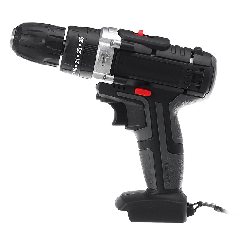 25 Torque Cordless Electric Impact Drill Screwdriver 220V Rechargeable Dual Speed Power Tools Home DIY Tool without Battery