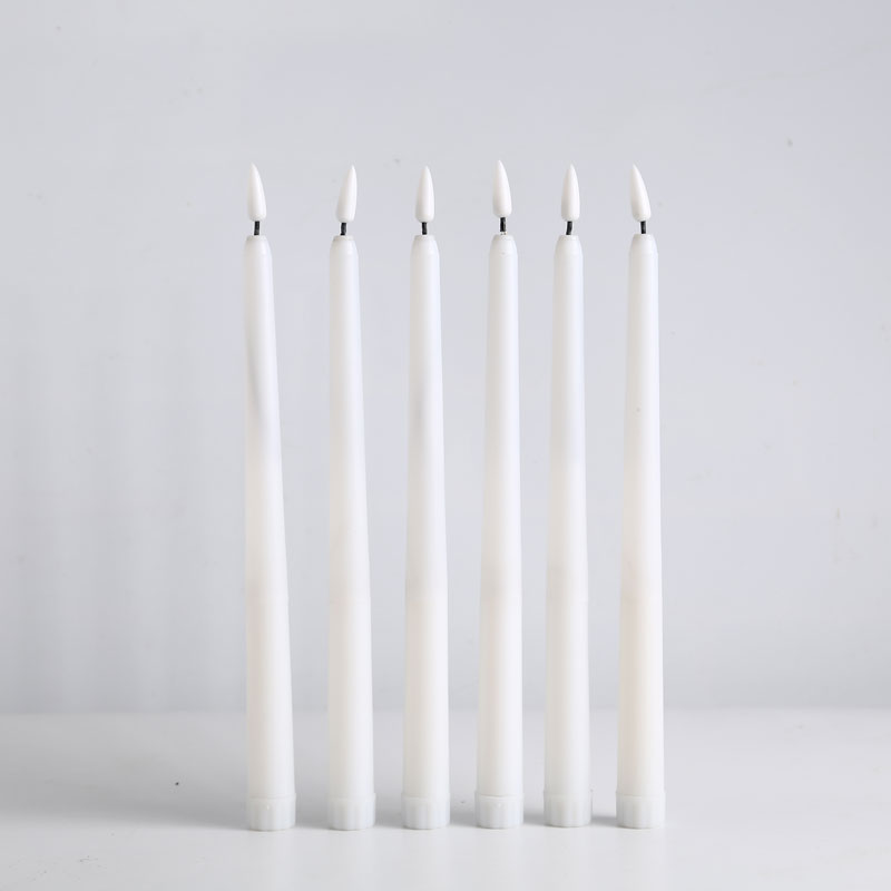30 pieces 11 inch plastic flickering flameless led taper candles for restaurant candlelight dinner docoration-28 cm