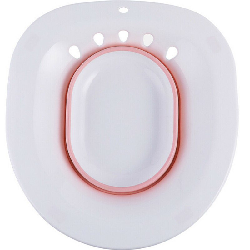 Portable Folding Toilet Sitz Bath Tub Soaking Basin for Pregnant Women Hemorrhoid Patient Moon Care Folding Free Bidet Tub: Pink