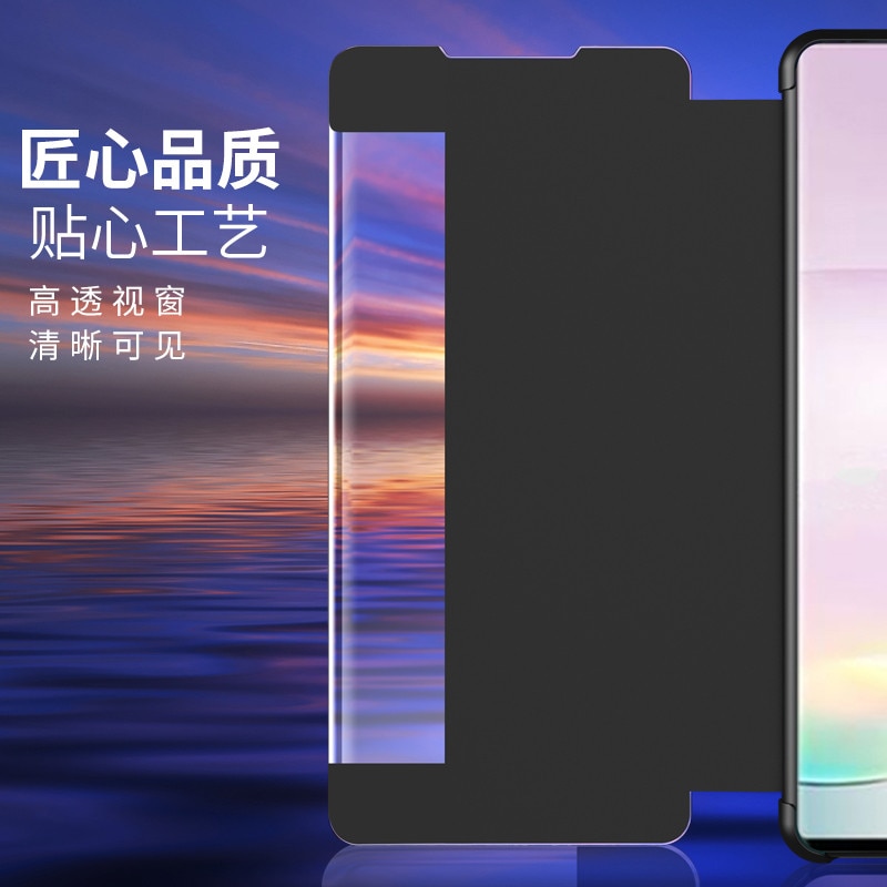 Para Samsung Galaxy Nota 20 Ultra caso lado ventana con vista inteligente de la cubierta del cuero del tirón de la caja del teléfono para Samsung Galaxy Note20 Nota 20 cubierta