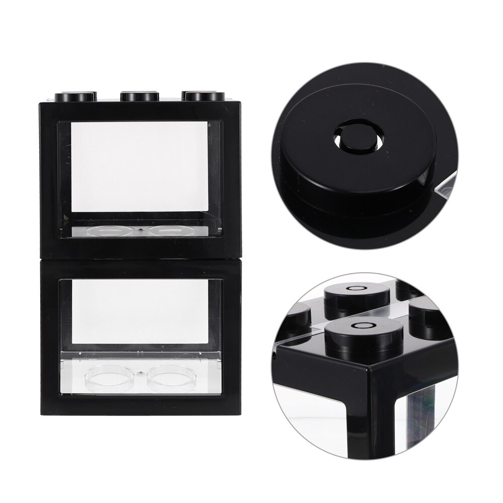2pcs Mini Fish Tank Multi-function Aquarium Desktop Fish Tank Home Office Decor: Default Title