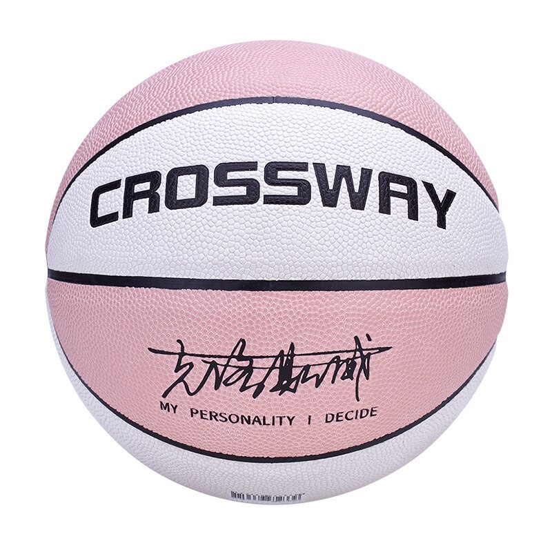 NEUE KREUZUNG Basketball Ball Größe 7/6/5 PU Leder Spiel Training Männer Frauen Basketball Bncesto: Pink White Size 6